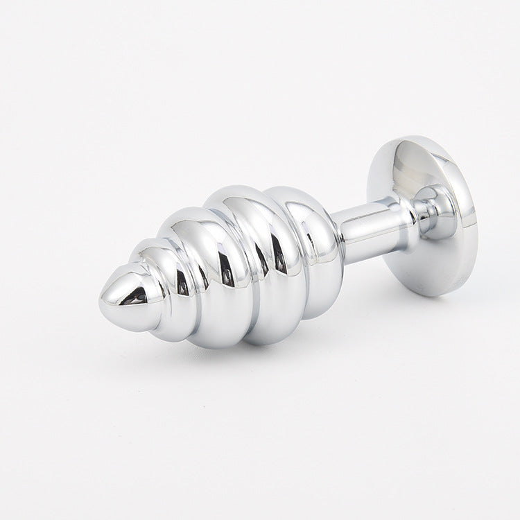 'Wavy' Stainless Steel Ribbed Butt Plug Set (3 Piece)