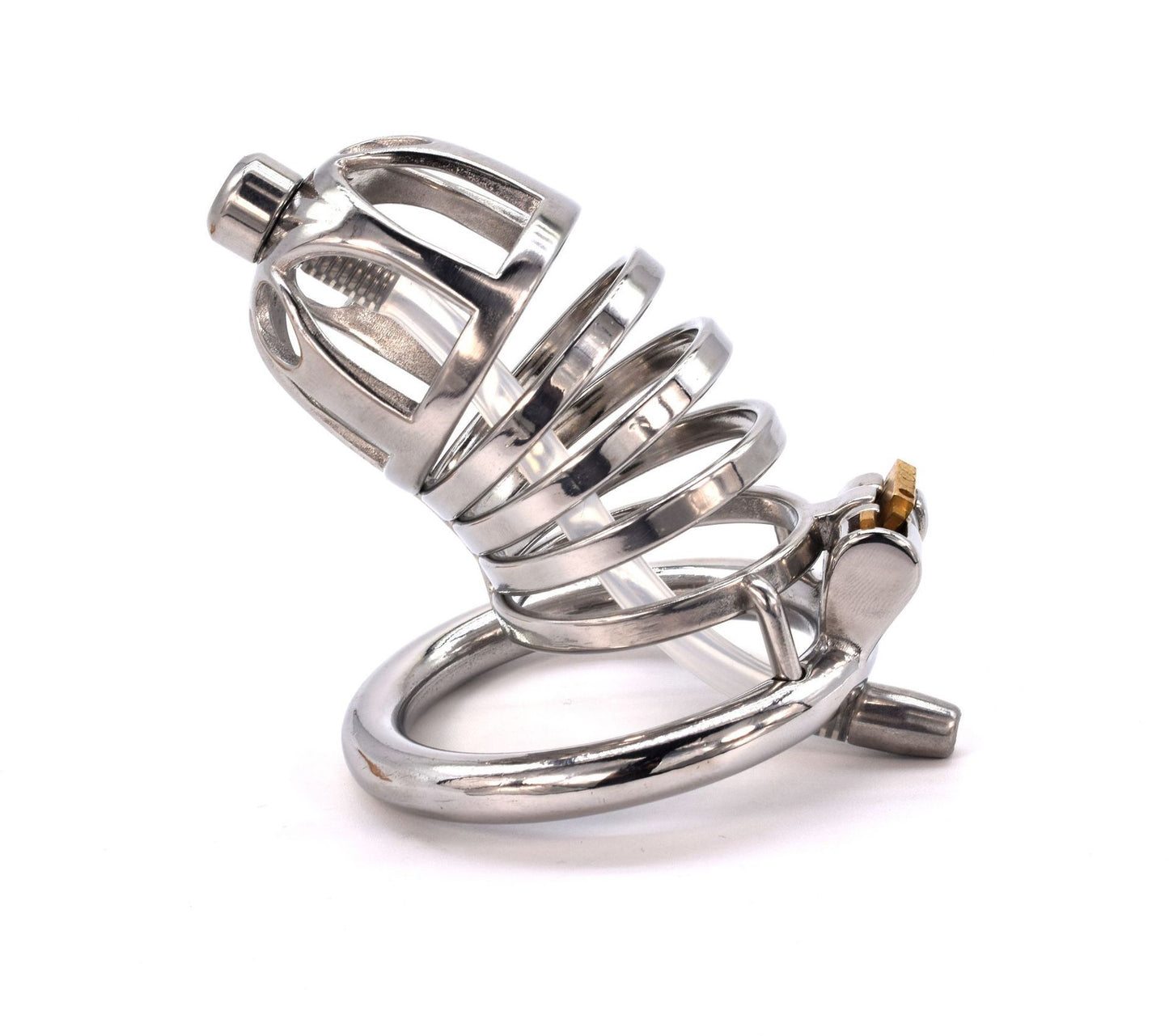 Male Chastity Cage with Urethral Sound