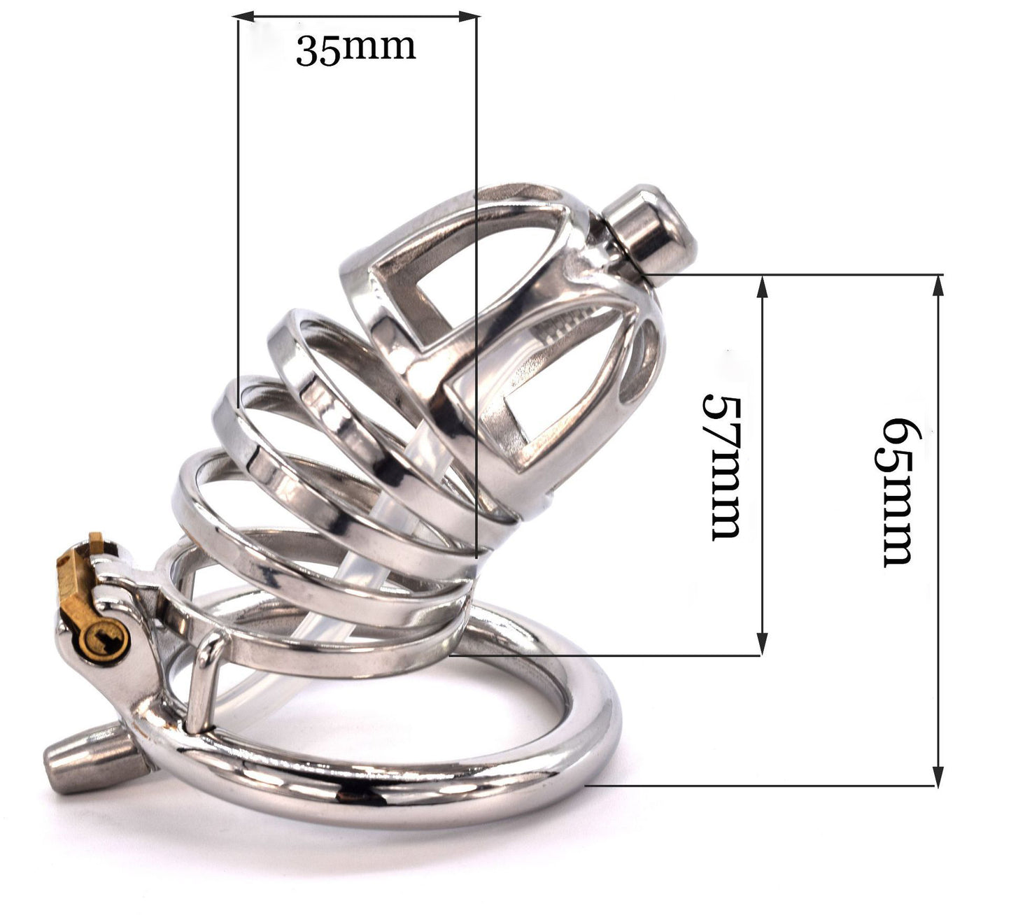 Male Chastity Cage with Urethral Sound