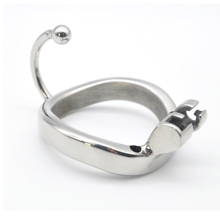 Stainless Steel Ball Dividing Spiked Chastity Cage – Lace and Leather