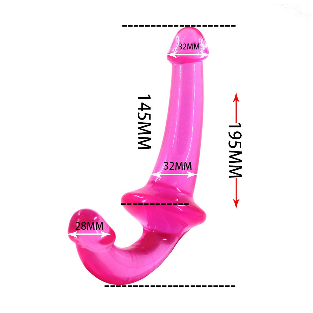 Crystal Clear Curveball Double Ended Dildo