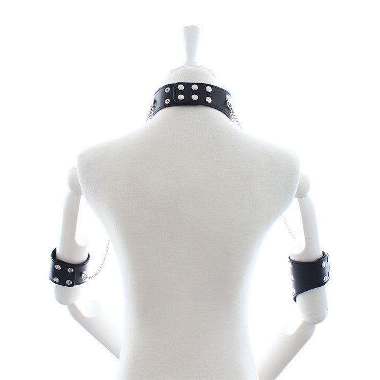 Studded Collar and Arm Restraint Set