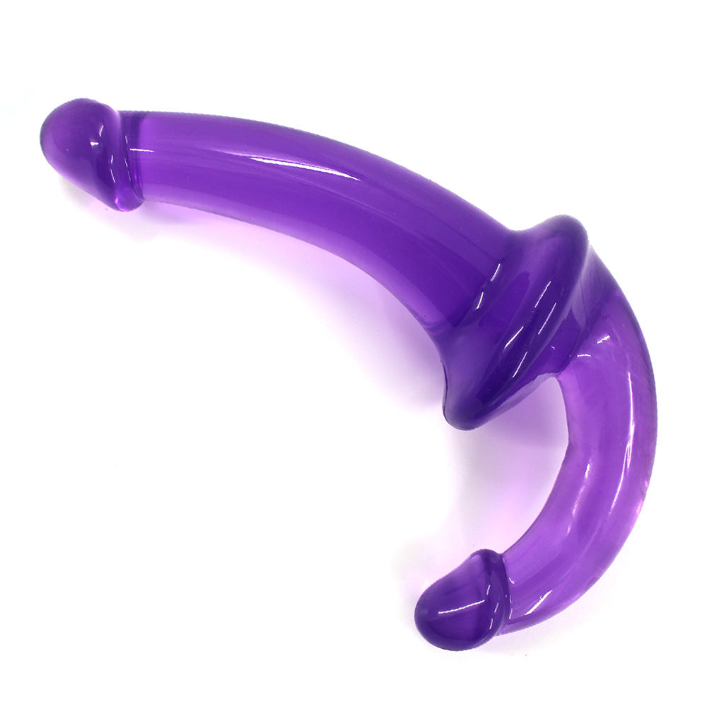 Crystal Clear Curveball Double Ended Dildo