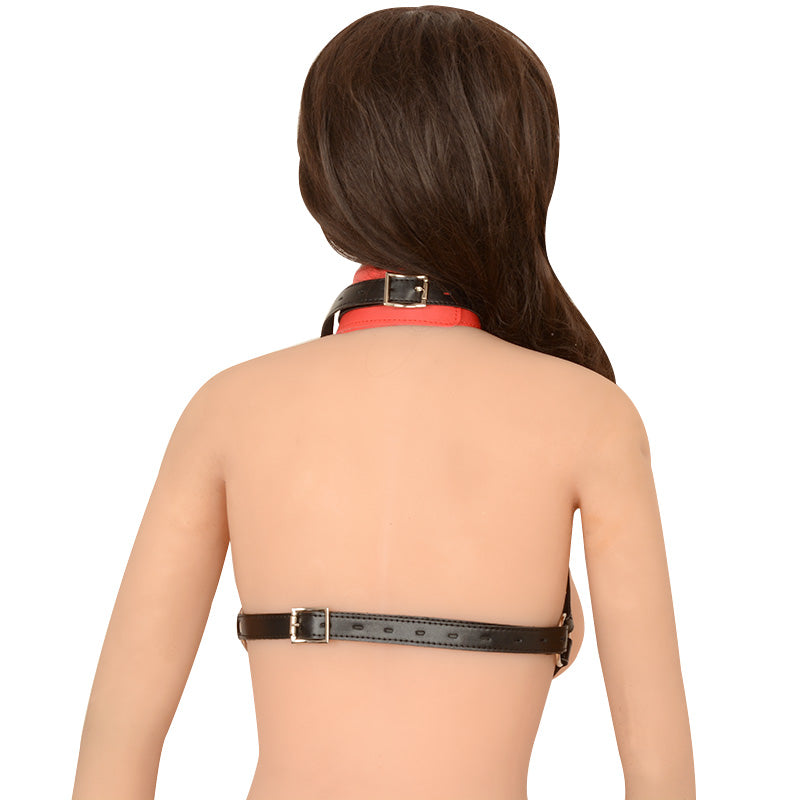 Red and Black Collar Breast Harness Restraint