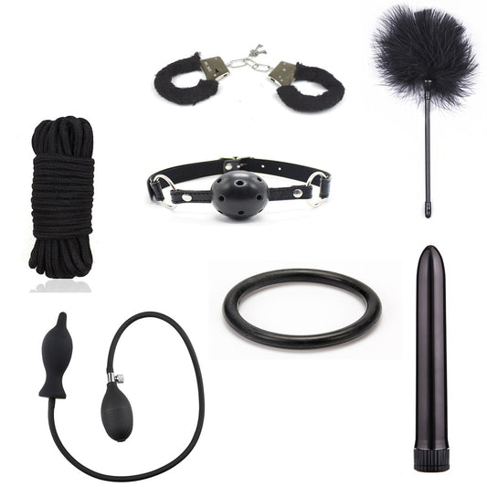 Beginners Black Bondage Kit for Couples