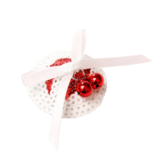 Jingle Bell Bow Sequin Nipple Tassels