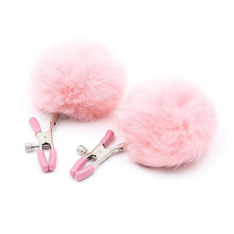 Pink 'Pom Pom' Nipple Clamps