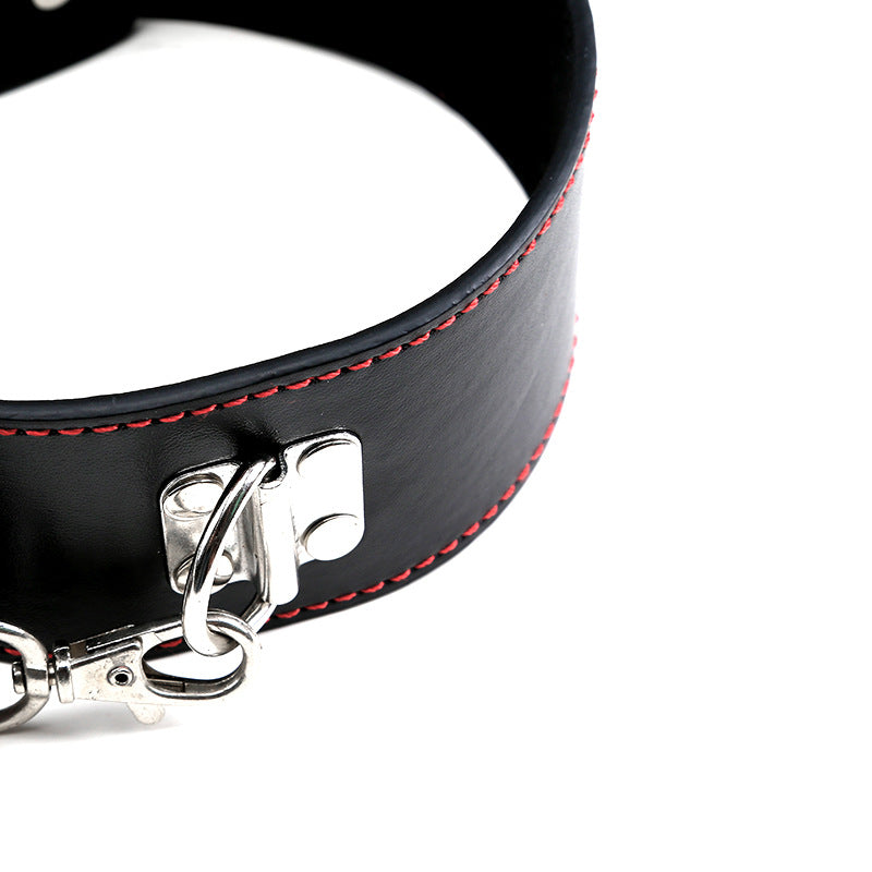 Padlocked Faux Leather Fetish Collar