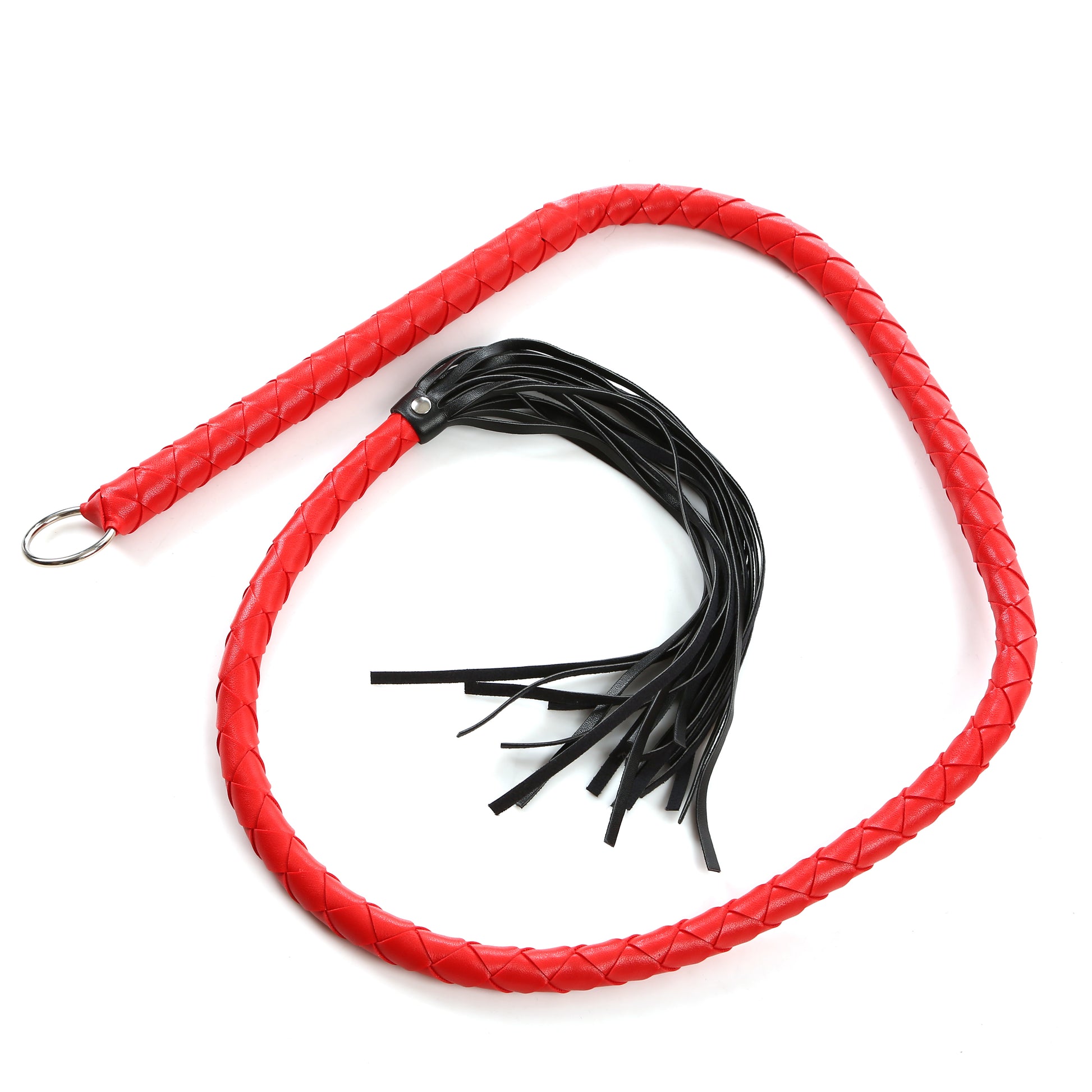 Black and Red Fetish Bull Whip