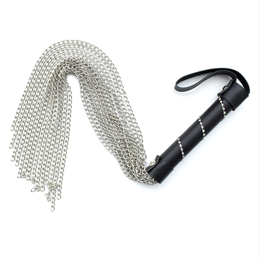 Heavy Duty Bondage Flogger with Chain Fronds