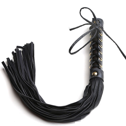 Faux Leather Black Laced Flogger