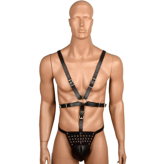 Male Power Jouster Pouch Body Harness