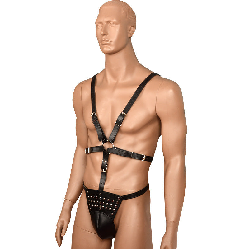 Male Power Jouster Pouch Body Harness