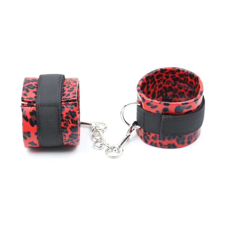 Leopard Print 5 Piece Bondage Kit