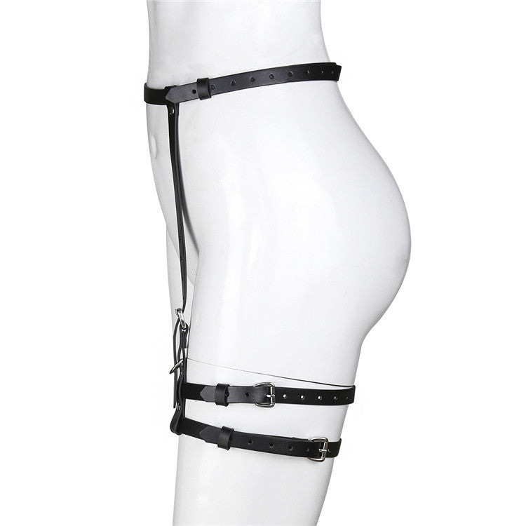 Faux Leather Leg Harness