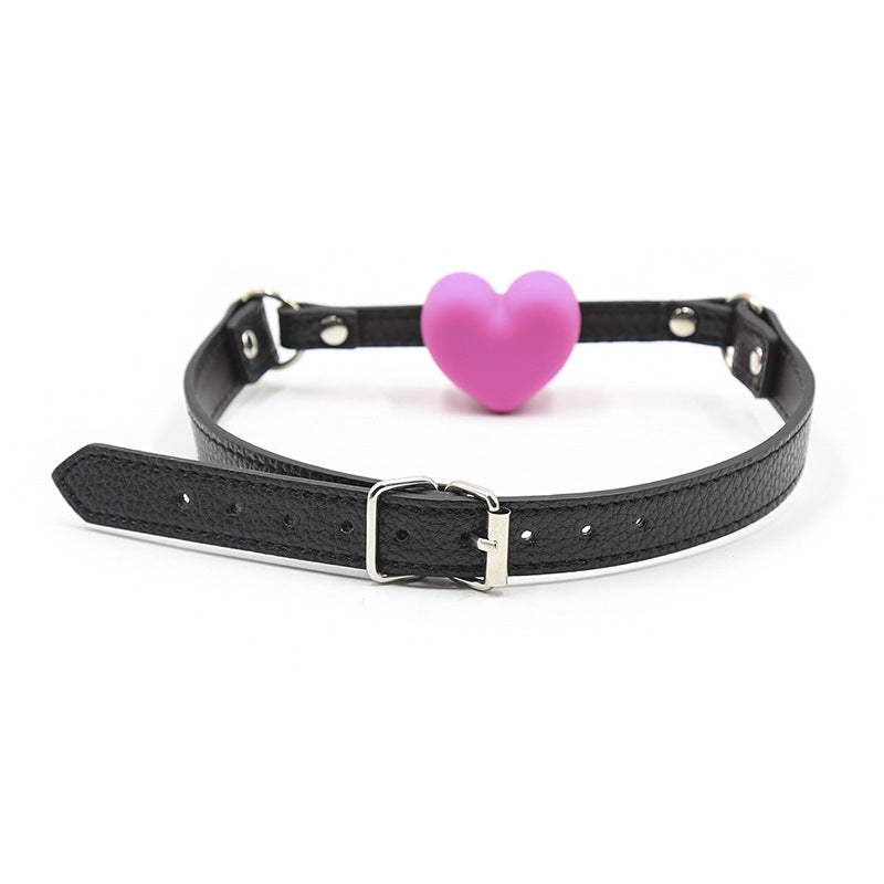 Silicone Heart-Shaped Ball Gag