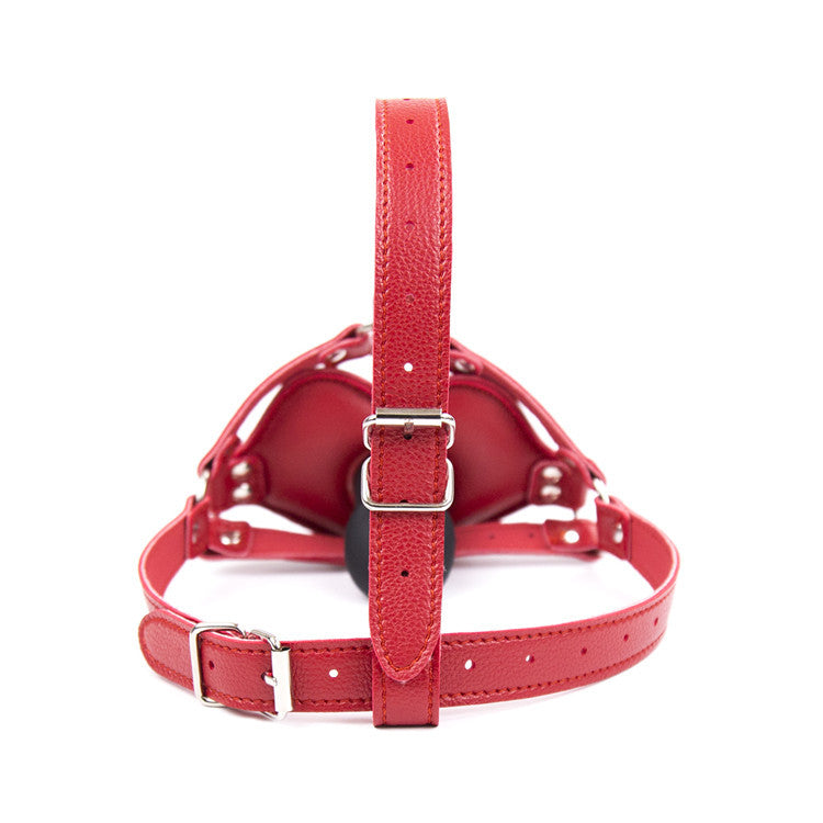 Lip Design Head Harness with a Dildo Gag