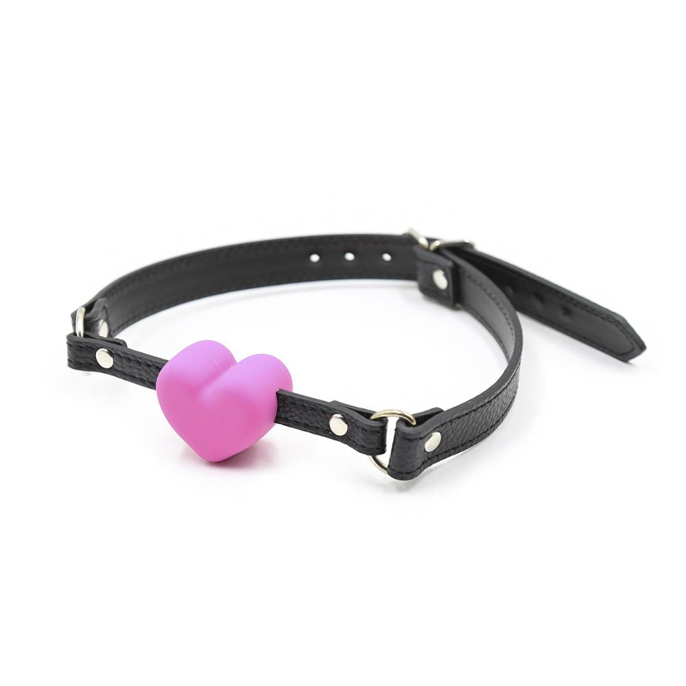 Silicone Heart-Shaped Ball Gag