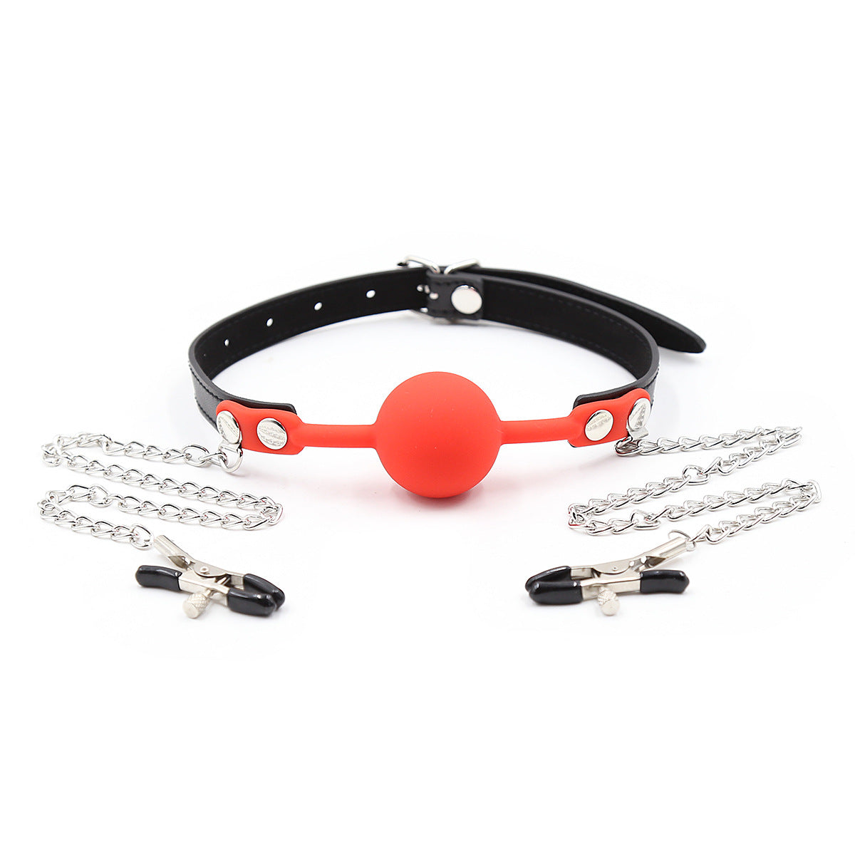 Ball Gag and Nipple Clamps