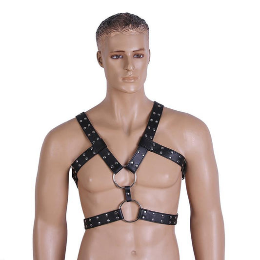 Faux Leather Fetish Male Harness