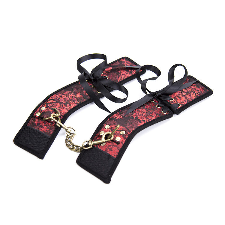 Fabulous Scarlet Brocade Handcuffs