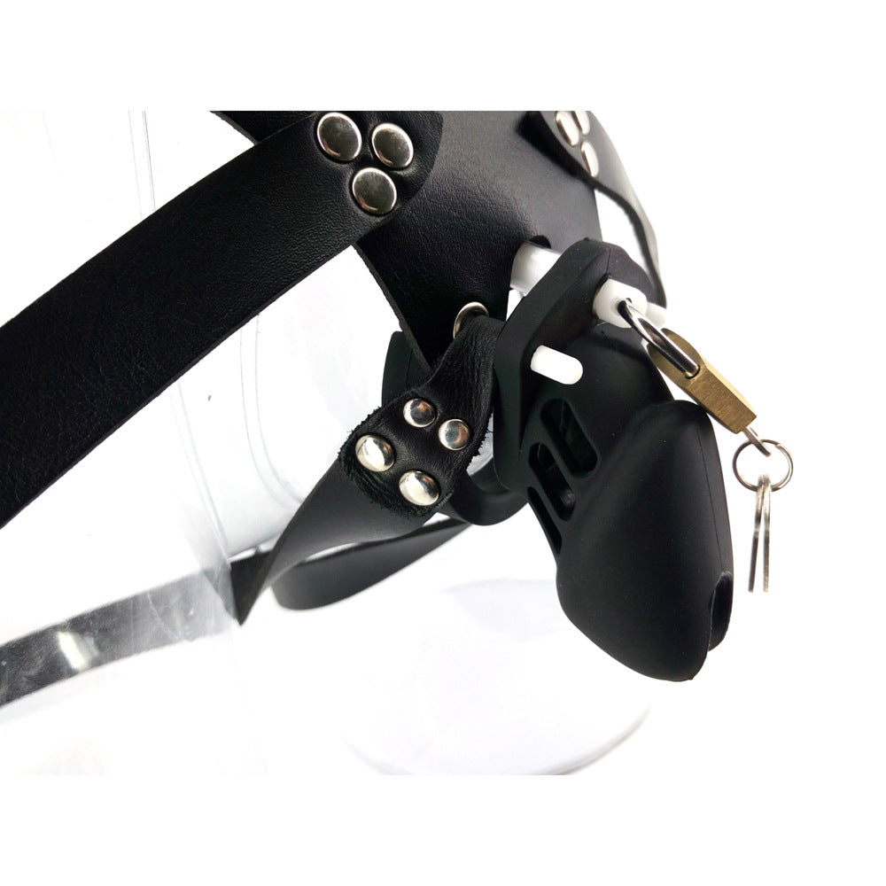 Male Chastity Harness with Cock Cage