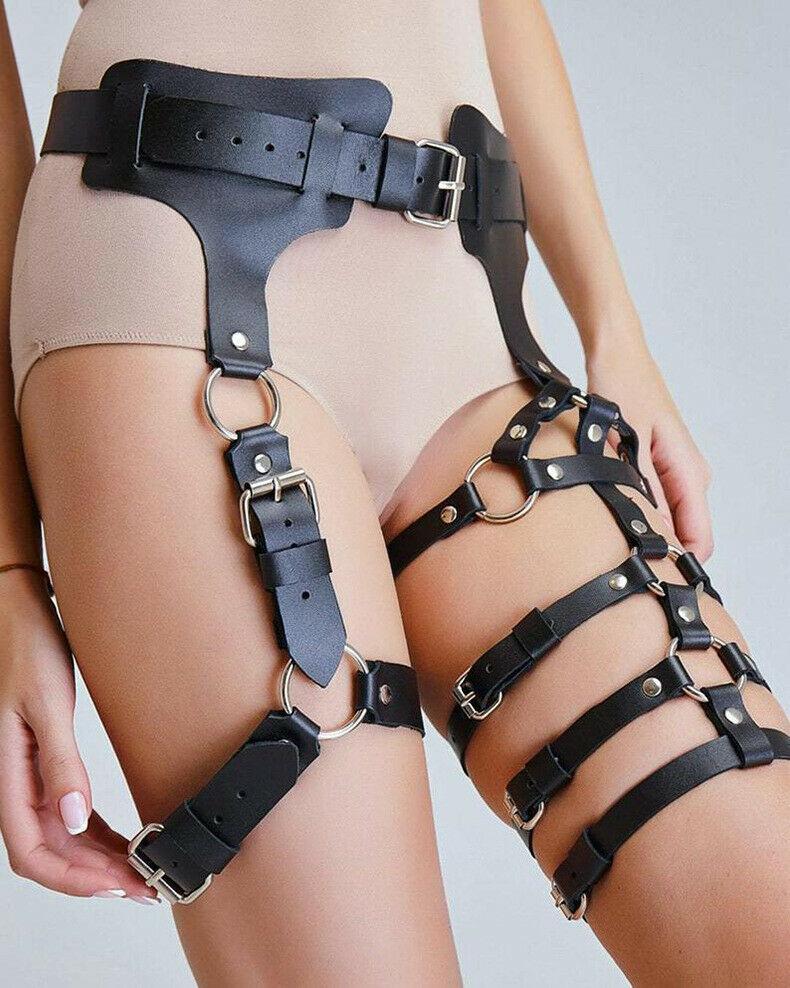 PU Leather Leg Harness