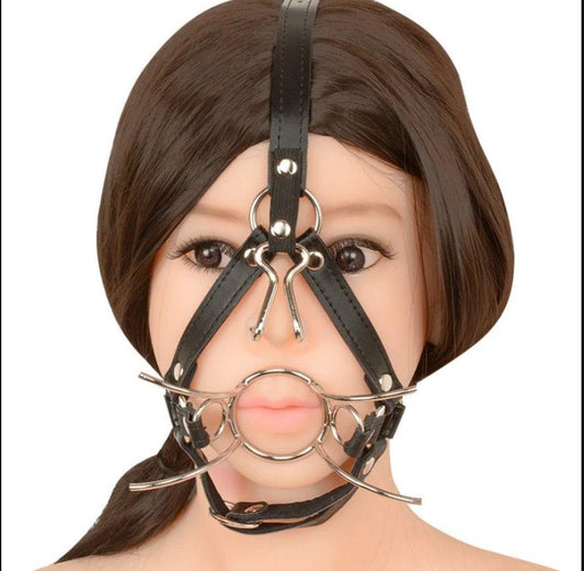 Mouth Gag Harness and Bondage Anal Hook Kit